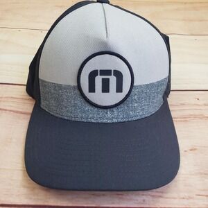 Travis Mathew Hat Cap Snap Back Gray Outdoor‎ Golf Golfing Embroidered Mens